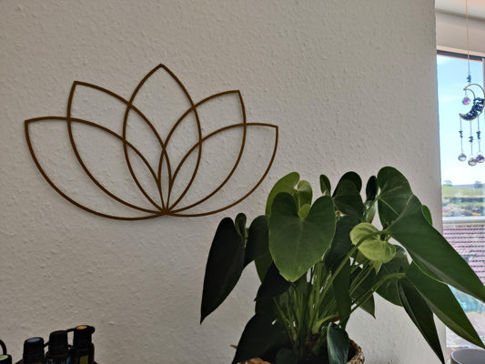 Schild: Lotus Blume