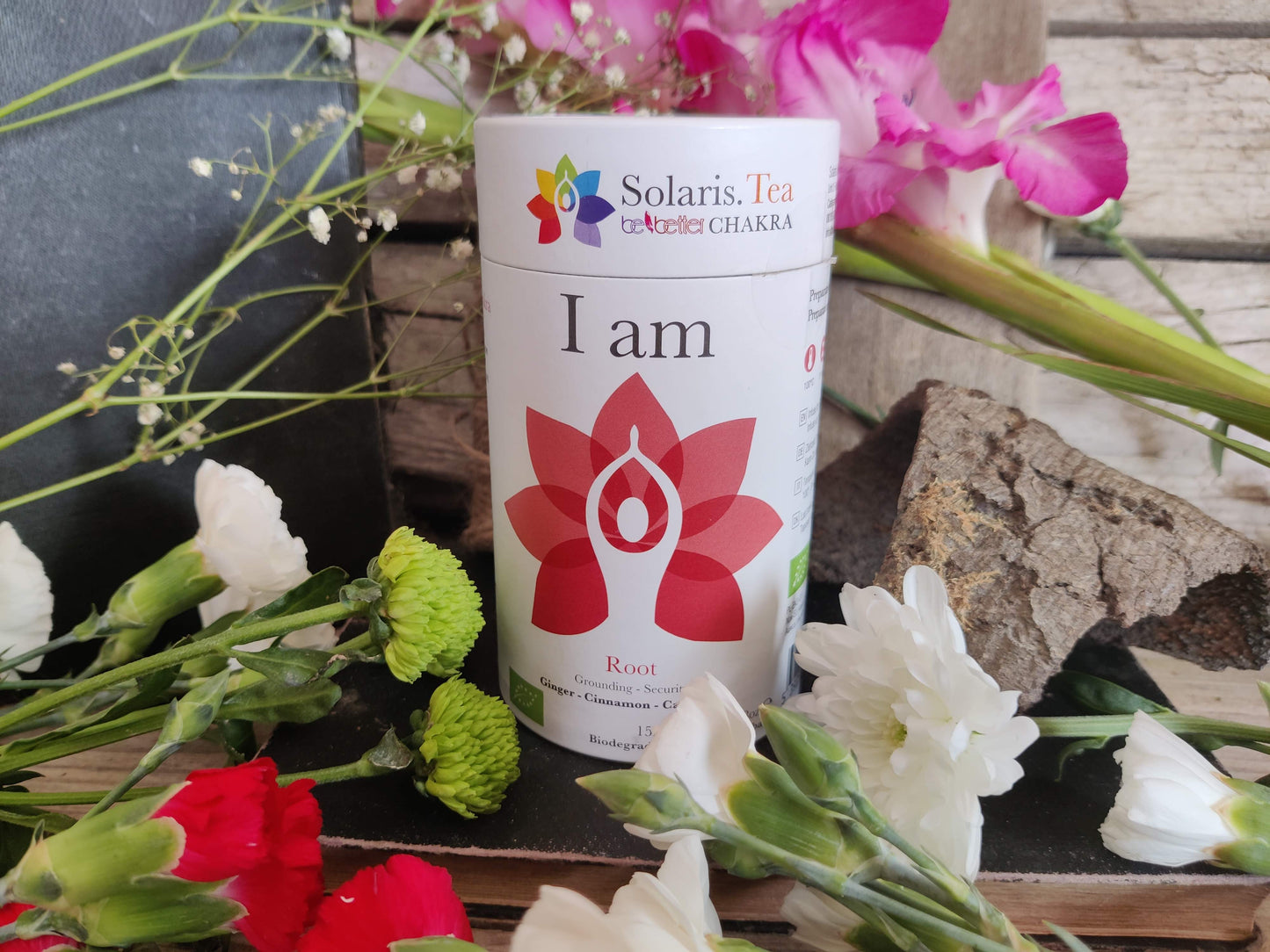 Chakra Tee: I Am – Muladhara – Wurzelchakra | by Solaris Tea