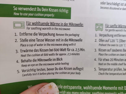 Körnerkissen Bio - Wärmekissen für Schuler, Nacken, Rücken oder Bauch