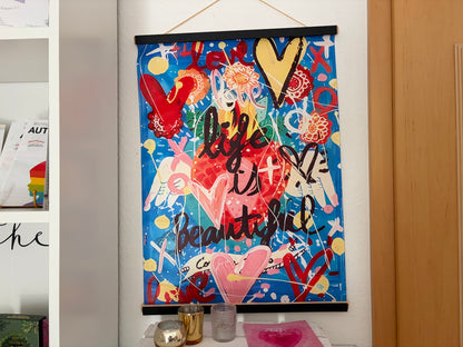 Poster: Life is beautiful- farbenfroh mit guter Laune garantie
