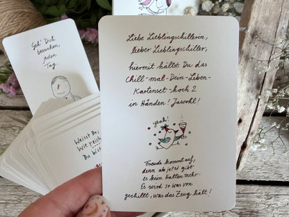 Kartenset: Chill mal Dein Leben hoch 2 von Karindrawings