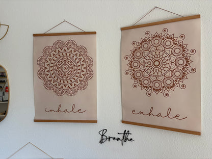 Poster-Set "Inhale Exhale" – Abstrakte Mandala-Wandkunst