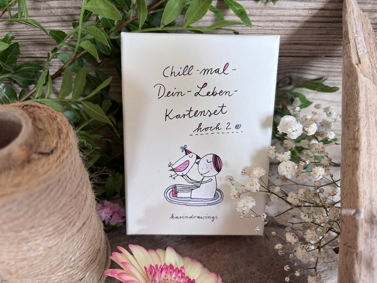 Kartenset: Chill mal Dein Leben hoch 2 von Karindrawings