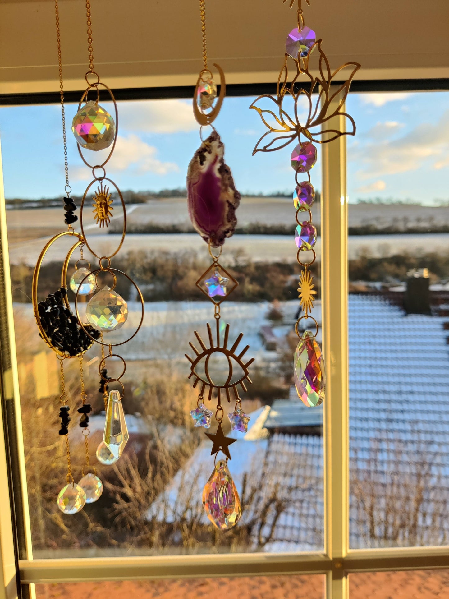 Verschiedene Sonnenfänger – eine süsse Fensterdeko