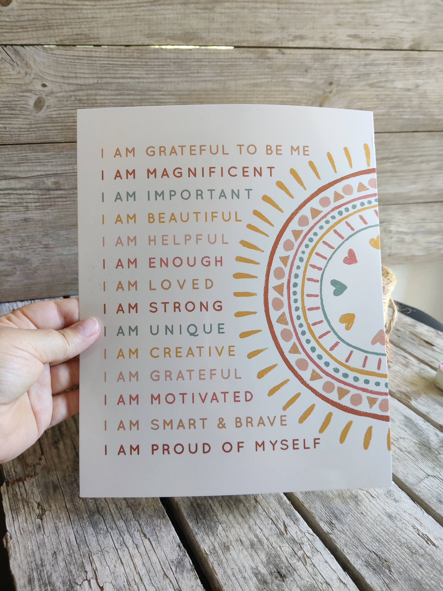 Kleines Poster "I Am..." mit wunderschönen Affirmationen