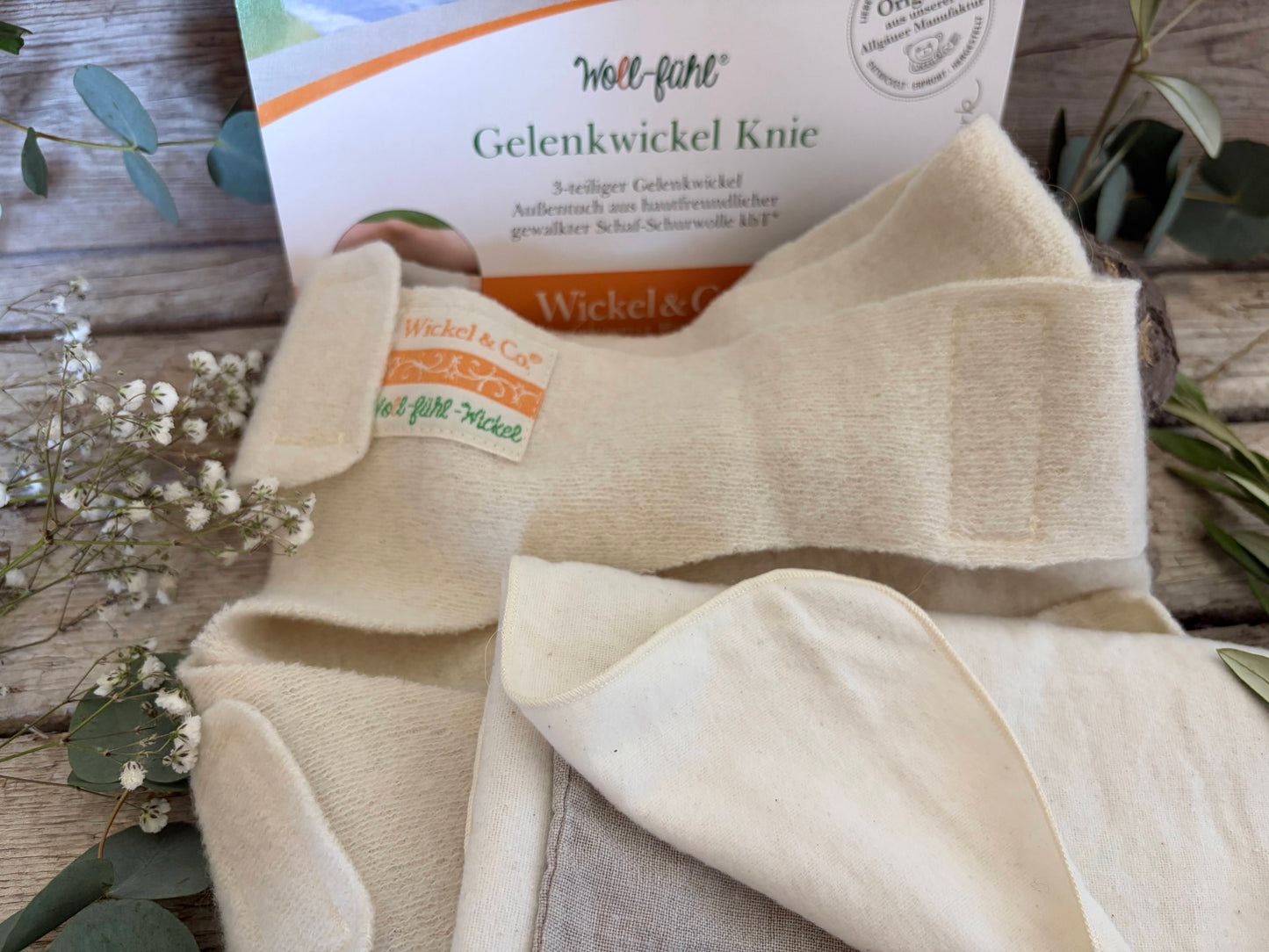 Gelenkwickel (Woll-fühl®) für das Knie: Wohltuende Wärme oder Kälte und natürliche Linderung