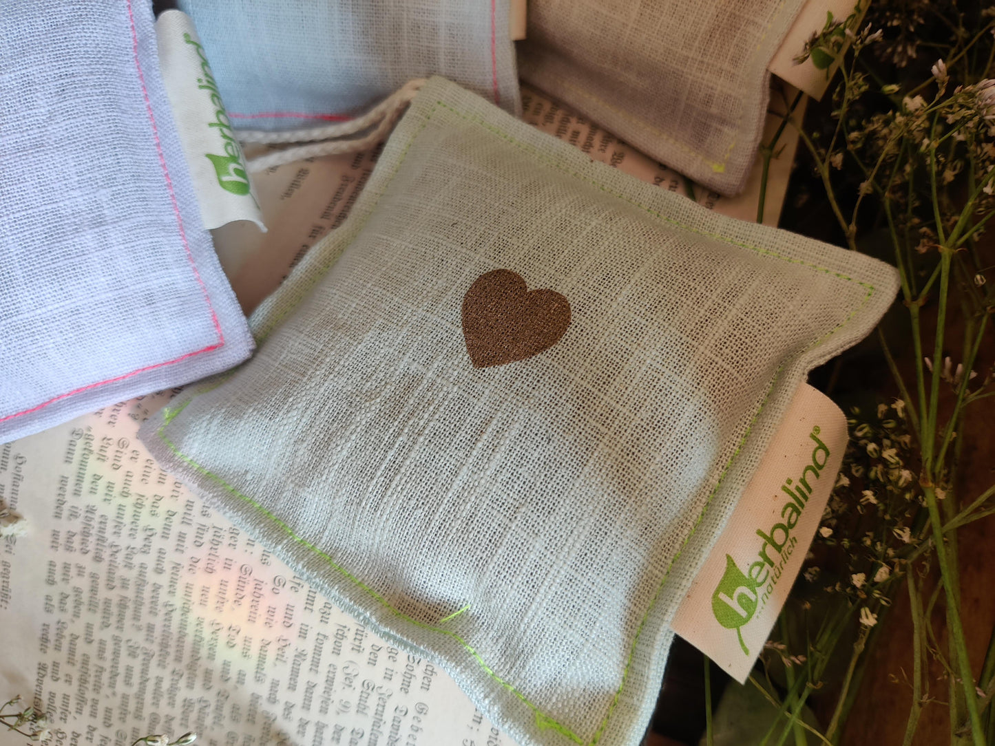 Duftsachet Lavendel oder Minze aus Leinen (10 × 10 cm)