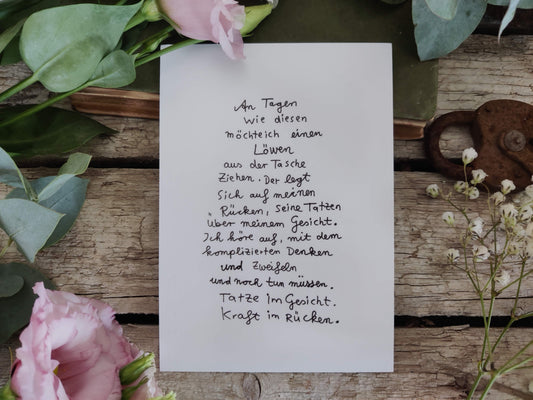 Kunstkarte „An Tagen wie diesen“ – von karindrawings
