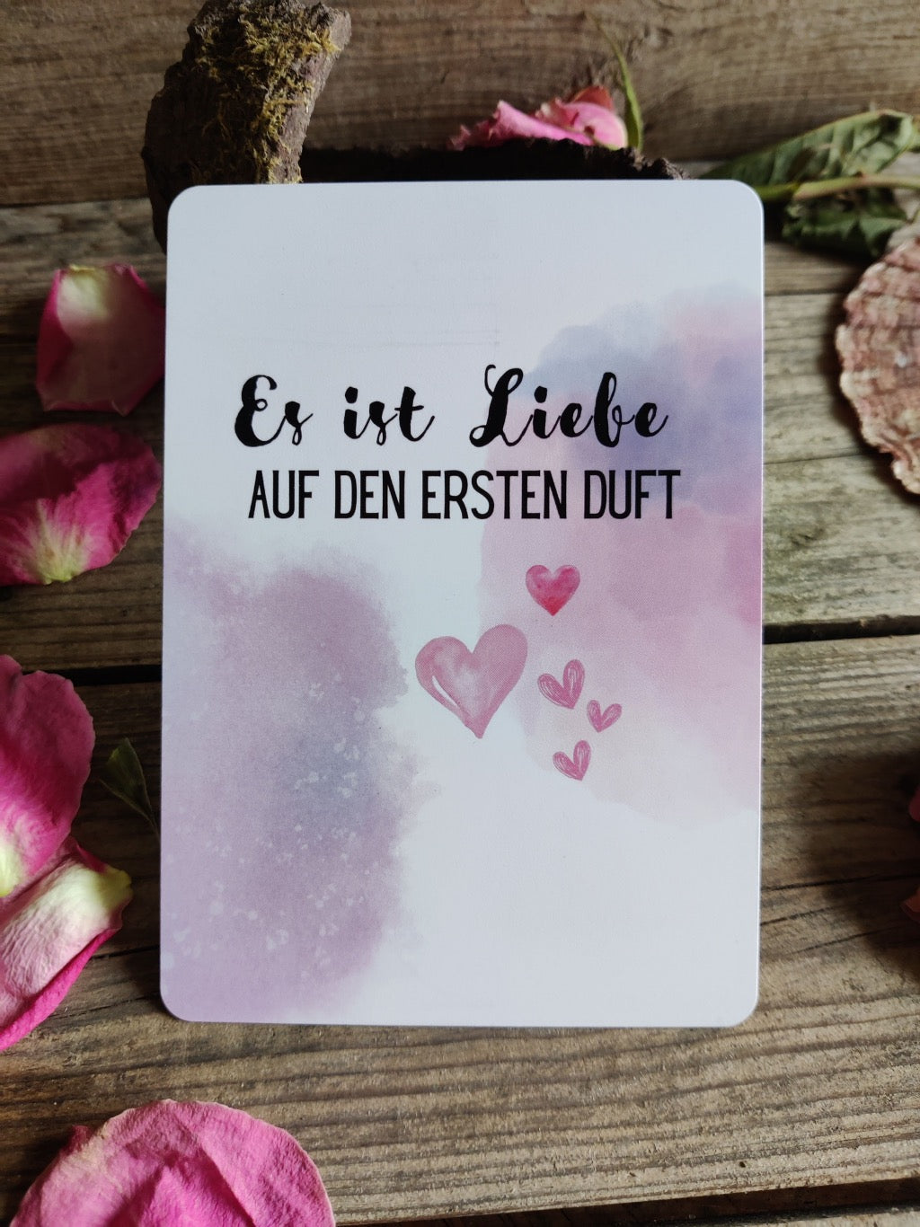 Karte: "Es ist liebe auf den ersten Duft!"