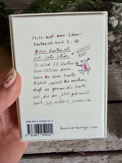 Kartenset: Chill mal Dein Leben hoch 2 von Karindrawings
