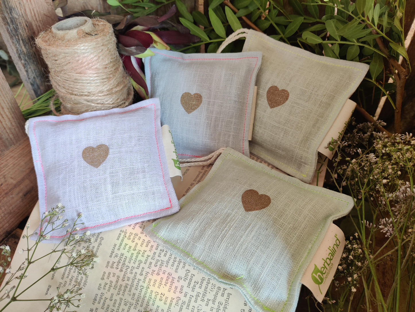 Duftsachet Lavendel oder Minze aus Leinen (10 × 10 cm)