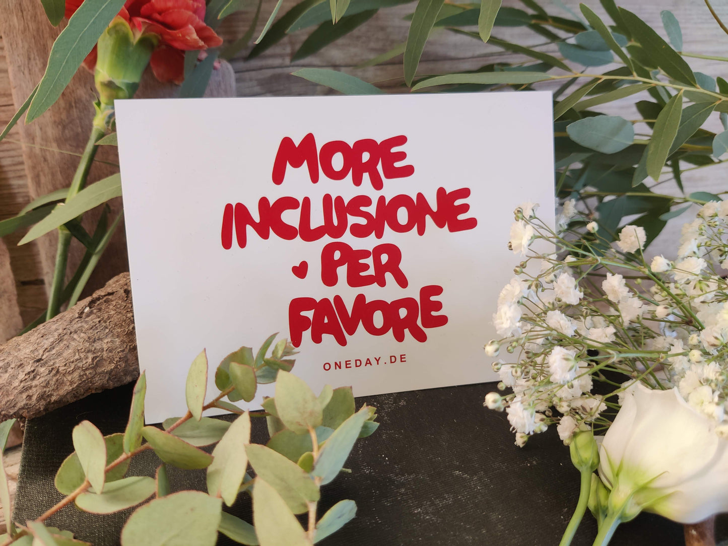 Karte „More Inclusione per favore“ – Charity Aktion - Mach mit!
