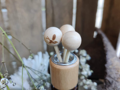 Holz-Diffusor für ätherische Ölfläschchen – Natürliche Aromatherapie für dein Zuhause