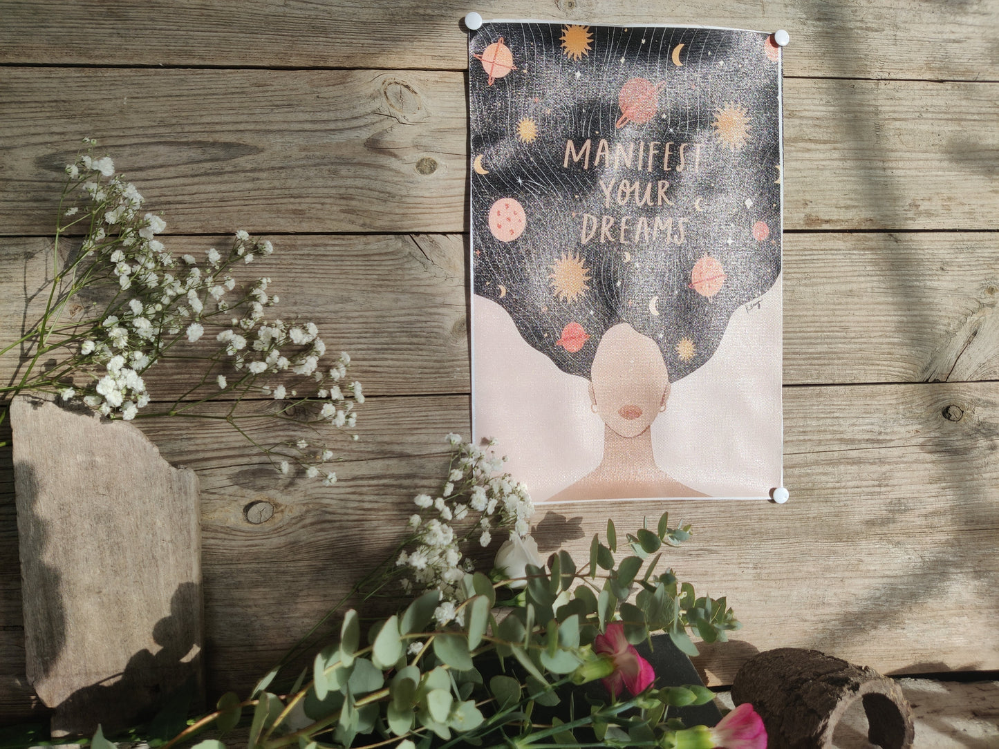 Kleines Poster „Manifest Your Dreams“