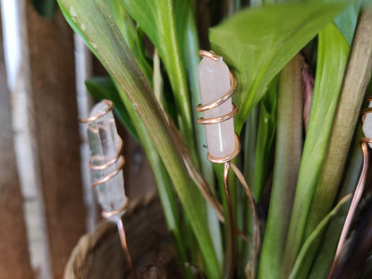 4 schöne Kristall-Pflanzenstecker für drinnen & draußen