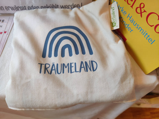 Träumeland – Kinder-Körnerkissen mit Lavendel (19 x 19 cm)