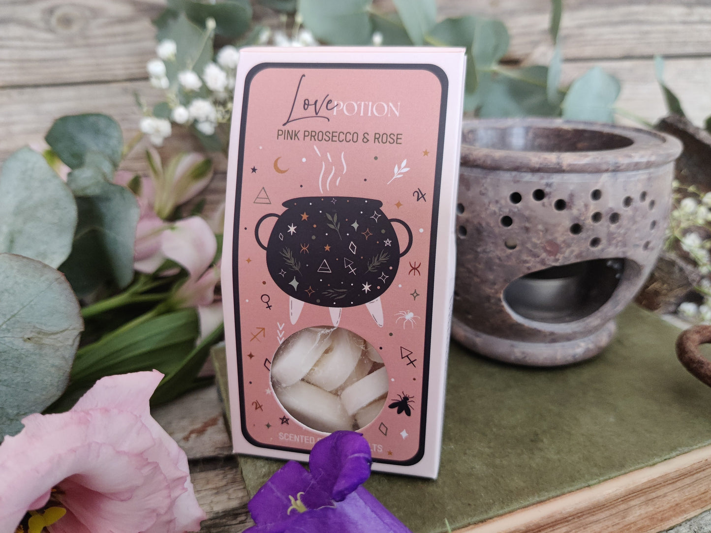 Celestial Magic Schmelzwachs – Love Potion mit Pink Prosecco & Rosen