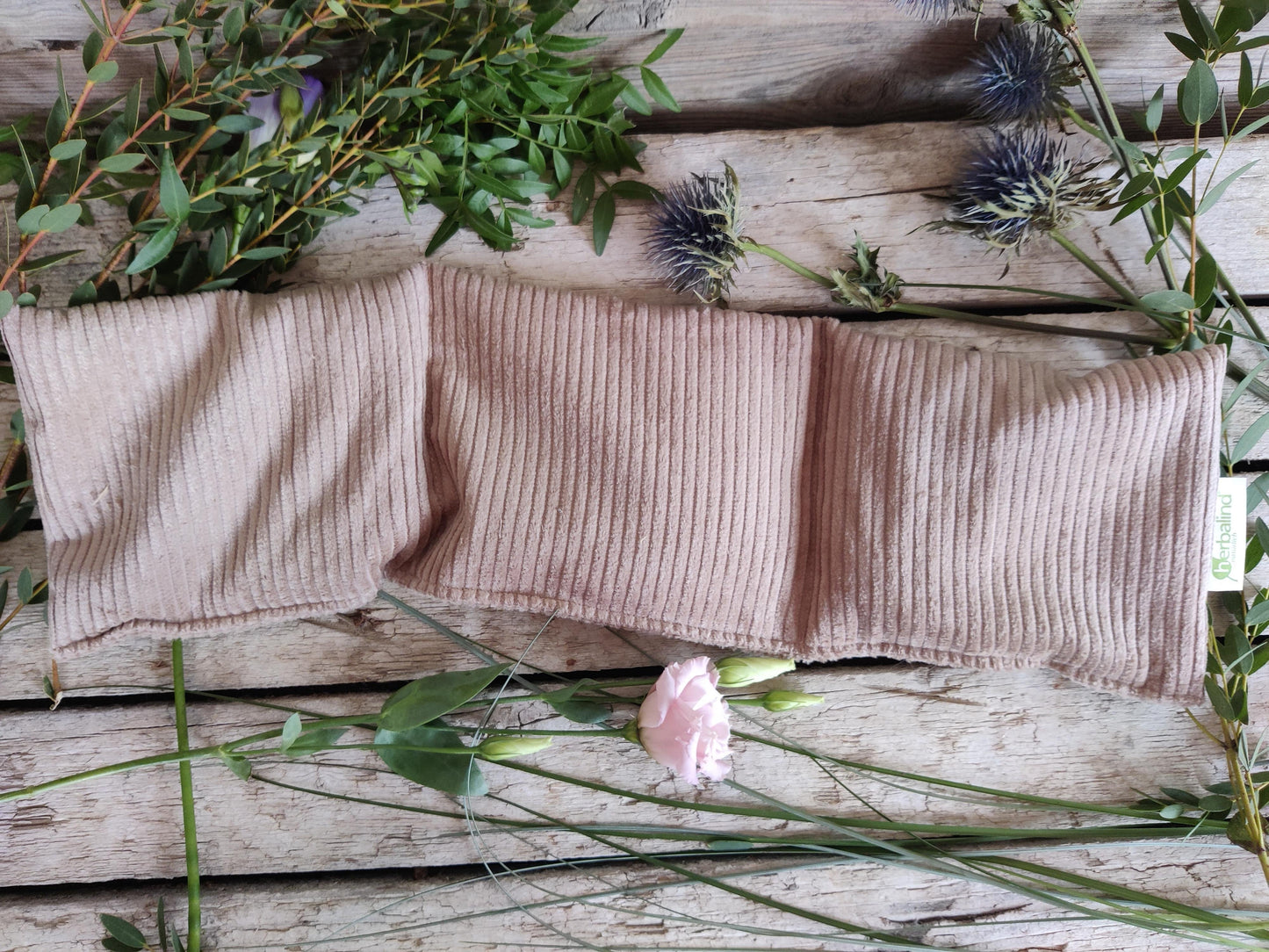 Wärme Körnerkissen in cozy Cord Camel (50 x 15 cm)